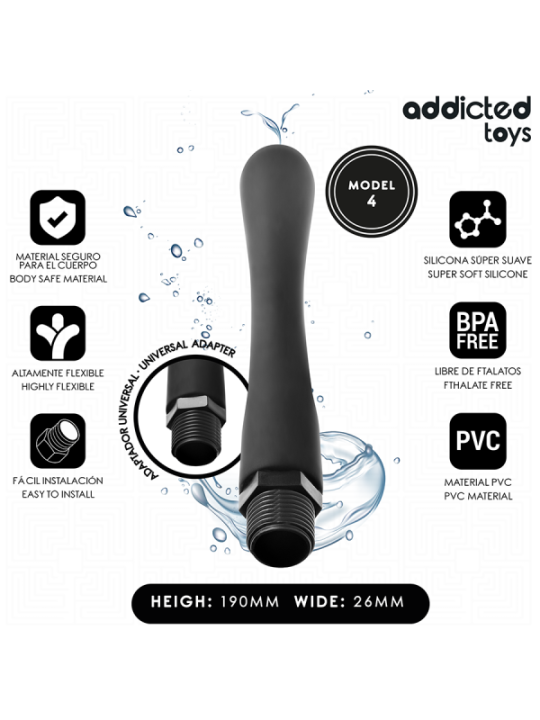 ADDICTED TOYS - NETTOYEUR ANAL AVEC ADAPTATEUR UNIVERSEL MODÈLE 4