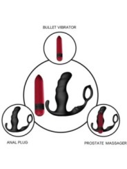 ARMONY - KNIGHT VIBRATEUR ANAL PROSTATE & ANNEAU TÉLÉCOMMANDE NOIR