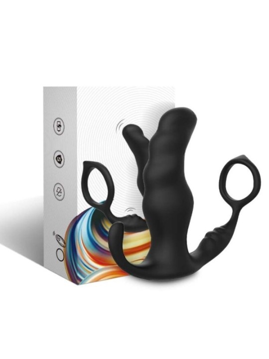 ARMONY - KNIGHT VIBRATEUR ANAL PROSTATE & ANNEAU TÉLÉCOMMANDE NOIR