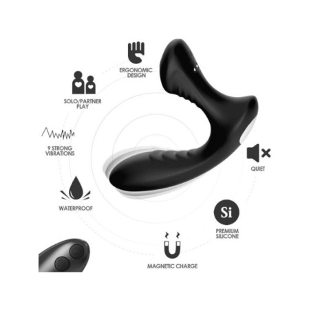ARMONY - STORM VIBRATEUR ANAL PROSTATE & PLUG TÉLÉCOMMANDE NOIR