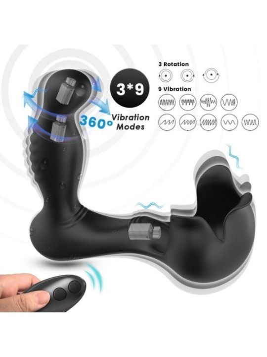 ARMONY - VIBRATEUR SURROUND ANAL & STIMULATEUR TESTICULOS TÉLÉCOMMANDE NOIR