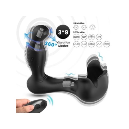 ARMONY - VIBRATEUR SURROUND ANAL & STIMULATEUR TESTICULOS TÉLÉCOMMANDE NOIR