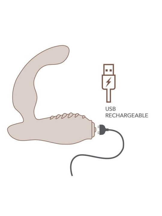 ROCKS-OFF - MINI BAGUETTE RECHARGEABLE 16 FONCTIONS ROSE PIVOINE