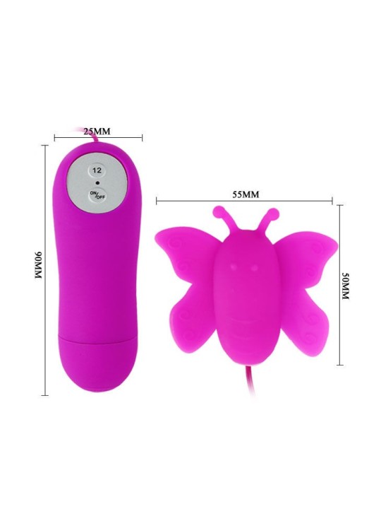 BAILE - LOVE EGGS STIMULATEUR DE CLITORIS PAPILLON 12 VITESSES TÉLÉCOMMANDE LILAS