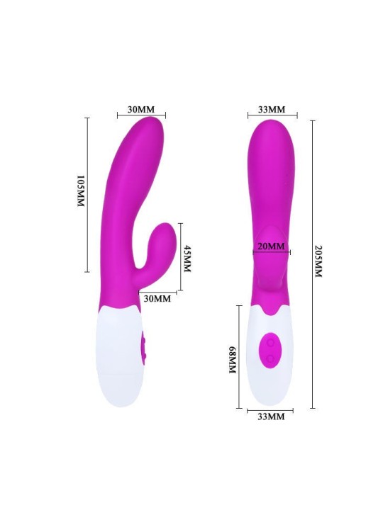 PRETTY LOVE - FLIRTATION VIBRATEUR ALVIS AVEC STIMULATEUR DE CLITORIS
