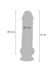 GET REAL - PÉNIS RÉALISTE DE LUXE AVEC TESTICULES EXTRA ÉPAIS DE 31 CM