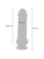 GET REAL - PÉNIS RÉALISTE DE LUXE AVEC TESTICULES EXTRA ÉPAIS DE 31 CM