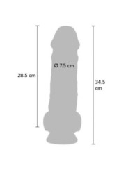 GET REAL - PÉNIS RÉALISTE DE LUXE AVEC TESTICULES EXTRA ÉPAIS DE 34,5 CM