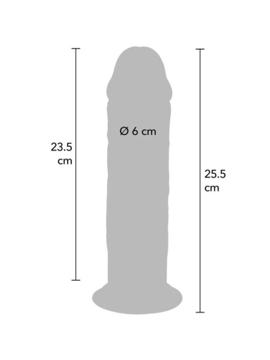 GET REAL - PÉNIS DE LUXE ÉPAIS DOUBLE DENSITÉ EN TPE 25,5 CM