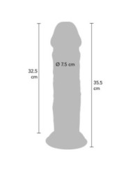 GET REAL - PÉNIS DE LUXE ÉPAIS DOUBLE DENSITÉ EN TPE 35,5 CM