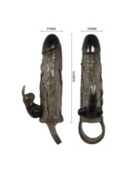 BAILE - COUVRE-PÉNIS BRAVE MAN AVEC LAPIN NOIR 16.5 CM