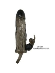 BAILE - COUVRE-PÉNIS BRAVE MAN AVEC LAPIN NOIR 16.5 CM