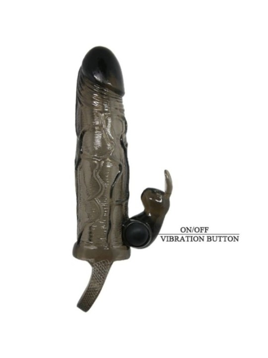 BAILE - COUVRE-PÉNIS BRAVE MAN AVEC LAPIN NOIR 16.5 CM