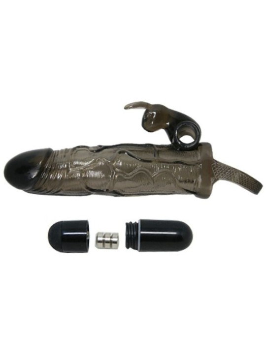 BAILE - COUVRE-PÉNIS BRAVE MAN AVEC LAPIN NOIR 16.5 CM