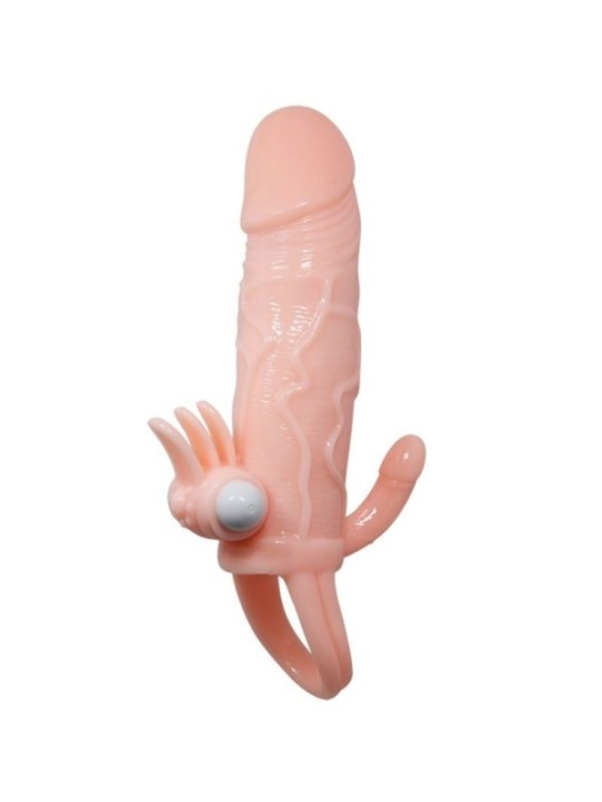 BAILE - COUVRE-PÉNIS BRAVE MAN AVEC CHAIR DE STIMULATION CLIT ET ANAL 16.5 CM