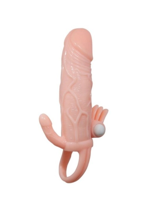 BAILE - COUVRE-PÉNIS BRAVE MAN AVEC CHAIR DE STIMULATION CLIT ET ANAL 16.5 CM