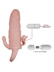 BAILE - COUVRE-PÉNIS BRAVE MAN AVEC CHAIR DE STIMULATION CLIT ET ANAL 16.5 CM