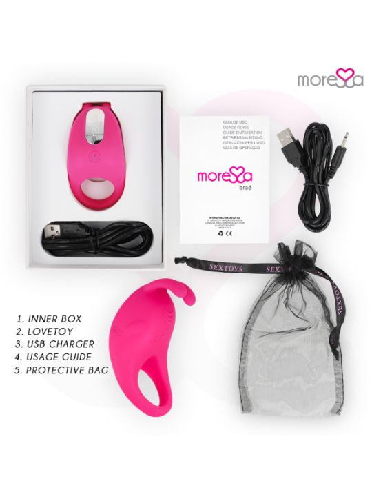 MORESSA - BRAD PREMIUM SILICONE RECHARGEABLE ROSE