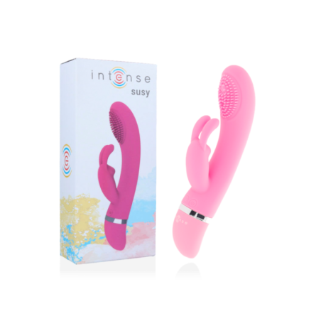 INTENSE - VIBRATEUR OSCILLANT SUSY SILICONE LAPIN ROSE