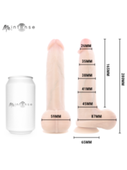 MR INTENSE - BRUCE M GODE EN SILICONE AVEC TESTICULES 20 CM -Ø- 4,5 CM