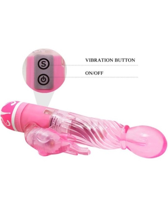 BAILE - VIBRATEUR MULTIVITESSES AVEC STIMULATEUR ROSE