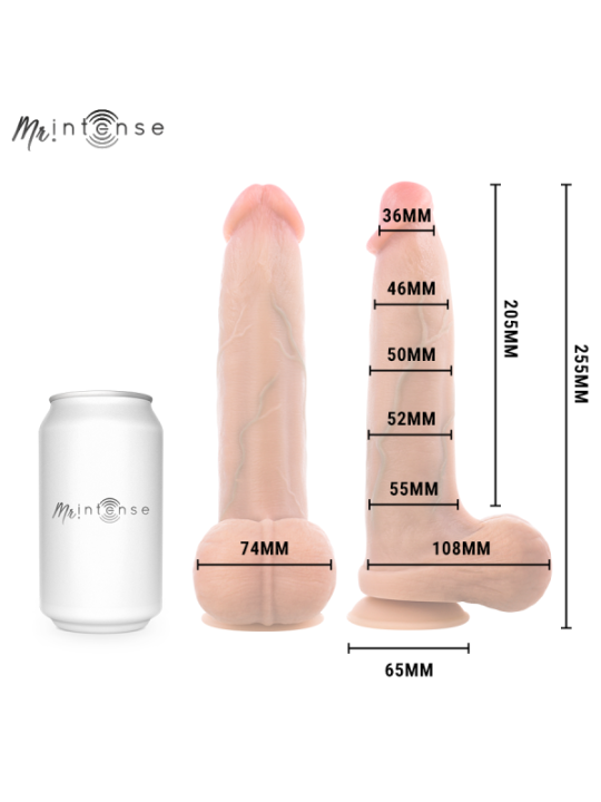 MR INTENSE - BRUCE XL GODEMICHET EN SILICONE AVEC TESTICULES 25,5 CM -Ø- 5,5 CM