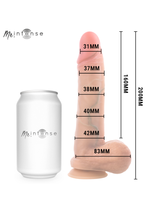 MR INTENSE - GARY M PÉNIS EN SILICONE ULTRA-RÉALISTE AVEC TESTICULES 20 CM -Ø- 4,2 CM