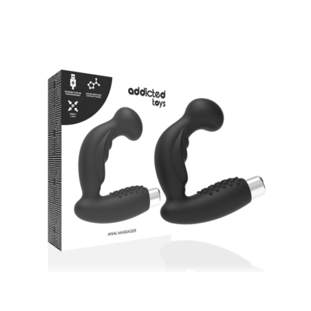 ADDICTED TOYS - VIBRATEUR PROSTATIQUE RECHARGEABLE MODÈLE 3 - NOIR