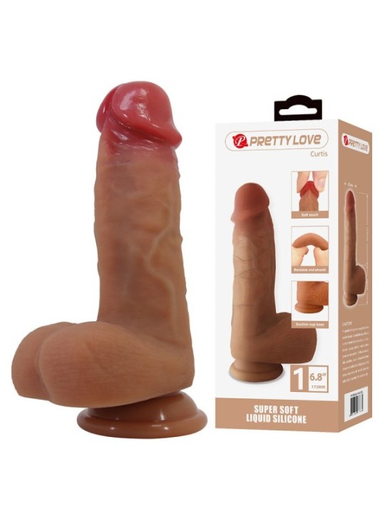 PRETTY LOVE - CURTIS GODEMICHET RÉALISTE AVEC VENTOUSE 17,3 CM -Ø- 4,2 CM