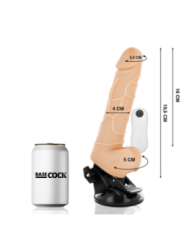 BASECOCK - VIBRATEUR RÉALISTE TÉLÉCOMMANDE NATUREL AVEC TESTICULES19.5 CM -O- 4 CM