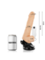BASECOCK - VIBRATEUR RÉALISTE TÉLÉCOMMANDE NATUREL AVEC TESTICULES19.5 CM -O- 4 CM