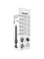 BASECOCK - VIBRATEUR RÉALISTE TÉLÉCOMMANDE NOIR AVEC TESTICULES 19.5 CM -O- 4 CM