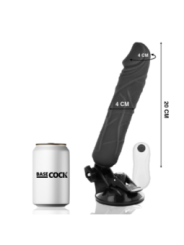 BASECOCK - VIBRATEUR RÉALISTE TÉLÉCOMMANDE NOIR 20 CM -O- 4 CM