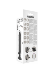 BASECOCK - VIBRATEUR RÉALISTE TÉLÉCOMMANDE NOIR 20 CM -O- 4 CM