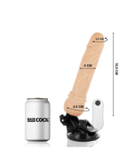 BASECOCK - VIBRATEUR TÉLÉCOMMANDE NATUREL RÉALISTE 19.5 CM -O- 4 CM