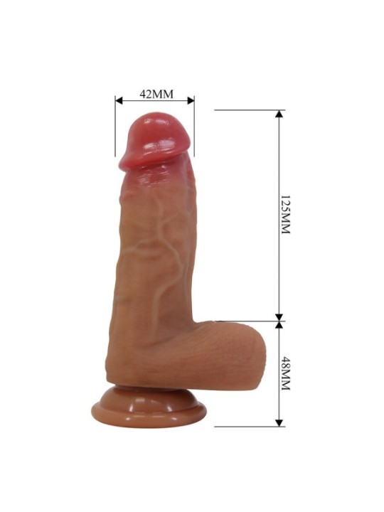 PRETTY LOVE - CURTIS GODEMICHET RÉALISTE AVEC VENTOUSE 17,3 CM -Ø- 4,2 CM