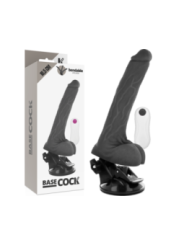 BASECOCK - VIBRATEUR ARTICULABLE TÉLÉCOMMANDE NOIR 18.5 CM -O- 4 CM