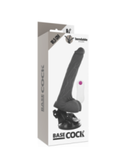 BASECOCK - VIBRATEUR ARTICULABLE TÉLÉCOMMANDE NOIR 18.5 CM -O- 4 CM