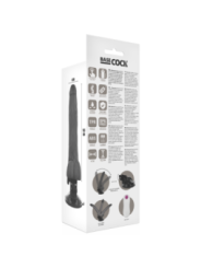 BASECOCK - VIBRATEUR ARTICULABLE TÉLÉCOMMANDE NOIR 18.5 CM -O- 4 CM