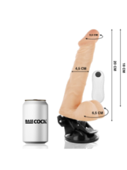 BASECOCK - VIBRATEUR ARTICULABLE TÉLÉCOMMANDE NATUREL 20 CM -O- 4.5 CM