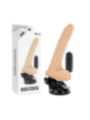 BASECOCK - VIBRATEUR NATUREL RÉALISTE TÉLÉCOMMANDE AVEC TESTICULES 20 CM -O- 4 CM