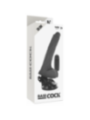 BASECOCK - VIBRATEUR RÉALISTE NOIR TÉLÉCOMMANDE AVEC TESTICULES 20 CM -O- 4 CM