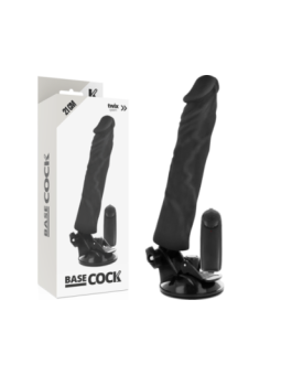 BASECOCK - VIBRATEUR RÉALISTE TÉLÉCOMMANDE NOIR 21 CM -O- 4 CM
