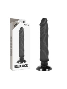 BASECOCK - VIBRATEUR RÉALISTE 2-1 NOIR 20 CM -O- 4 CM