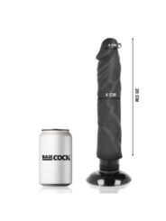 BASECOCK - VIBRATEUR RÉALISTE 2-1 NOIR 20 CM -O- 4 CM