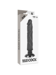 BASECOCK - VIBRATEUR RÉALISTE 2-1 NOIR 20 CM -O- 4 CM