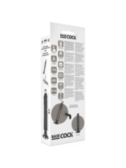 BASECOCK - VIBRATEUR RÉALISTE 2-1 NOIR 20 CM -O- 4 CM