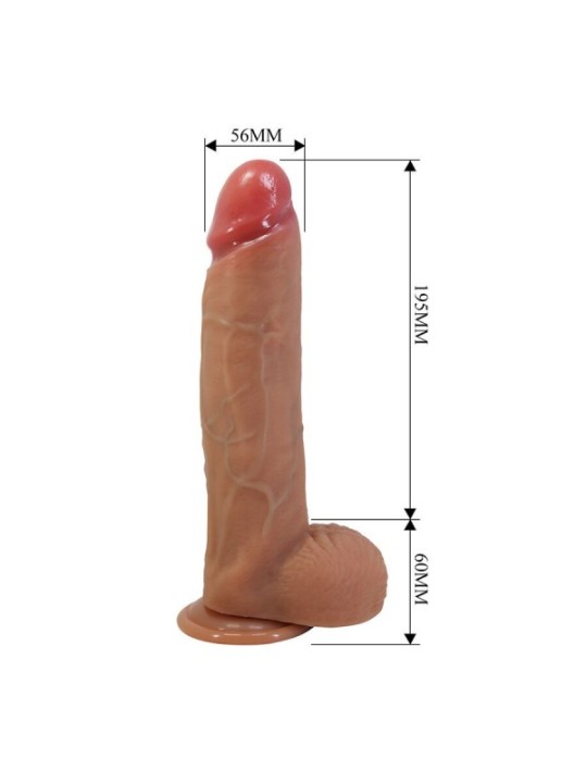 PRETTY LOVE - MENDEL GODEMICHET RÉALISTE AVEC VENTOUSE 25,5 CM -Ø- 5,6 CM
