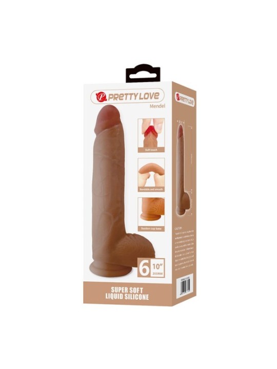 PRETTY LOVE - MENDEL GODEMICHET RÉALISTE AVEC VENTOUSE 25,5 CM -Ø- 5,6 CM