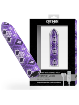 CUSTOM BULLETS - RECHARGEABLE SNAKE PURPLE MAGNETIC BULLET 10V